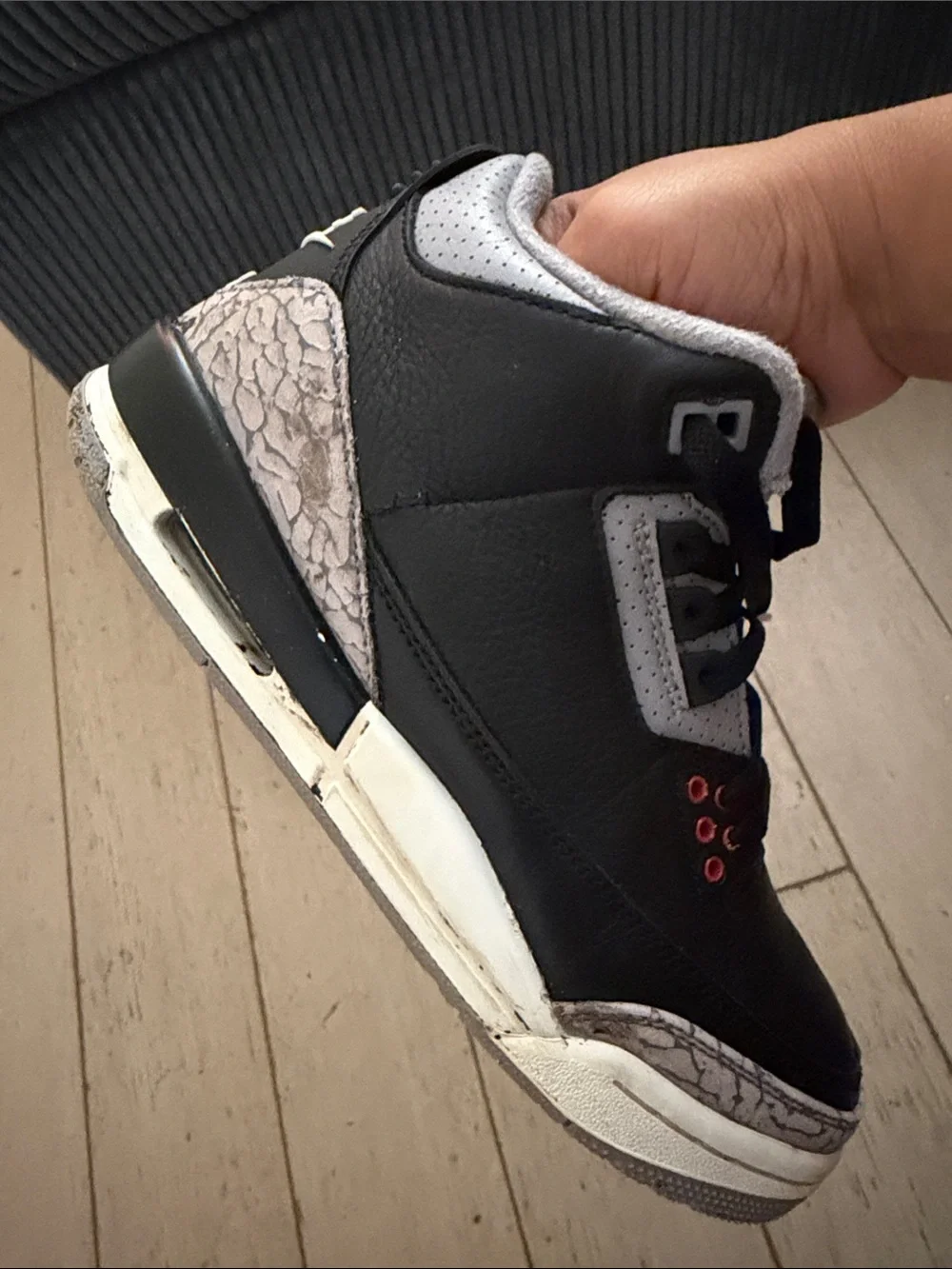 JORDAN 3 RETRO OG GS 'BLACK CEMENT'